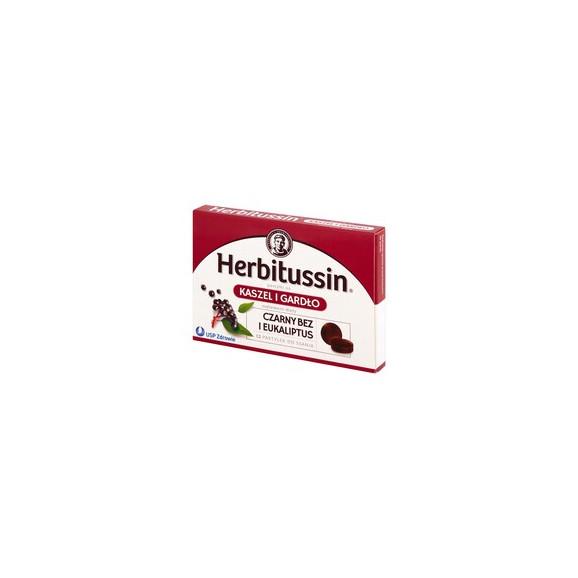 Herbitussin Kaszel i Gardło, pastylki do ssania, 12 szt. Herbitussin Kaszel i Gardło, pastylki do ssania, 12 szt. - zdjęcie produktu