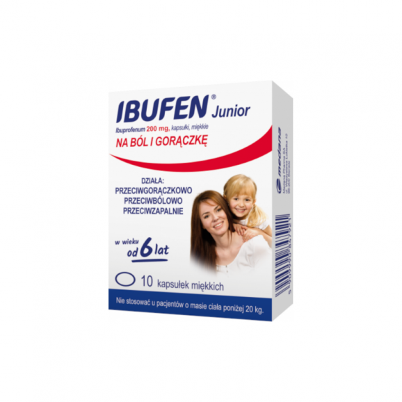 Ibufen Junior, 200 mg, kapsułki miękkie, 10 szt. Ibufen Junior, 200 mg, kapsułki miękkie, 10 szt. - zdjęcie produktu