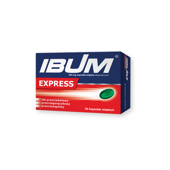 Ibum Express, 400 mg, kapsułki miękkie, 36 szt. Ibum Express, 400 mg, kapsułki miękkie, 36 szt. - zdjęcie produktu