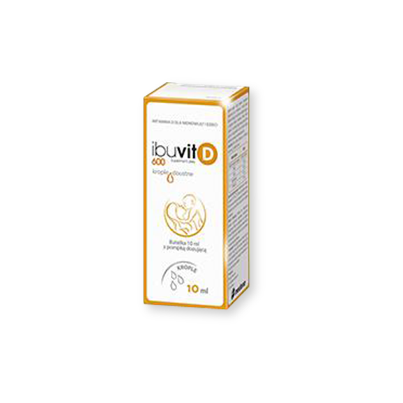 Ibuvit D 600, krople doustne, 10 ml Ibuvit D 600, krople doustne, 10 ml - zdjęcie produktu
