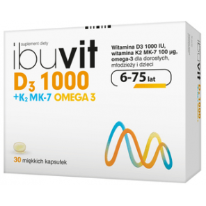 Ibuvit D3 1000+K2 MK-7 0mega 3, kapsułki, 30 szt. - zdjęcie produktu