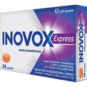 Inovox Express, pastylki twarde, smak pomarańczowy, 24 szt. - zdjęcie produktu