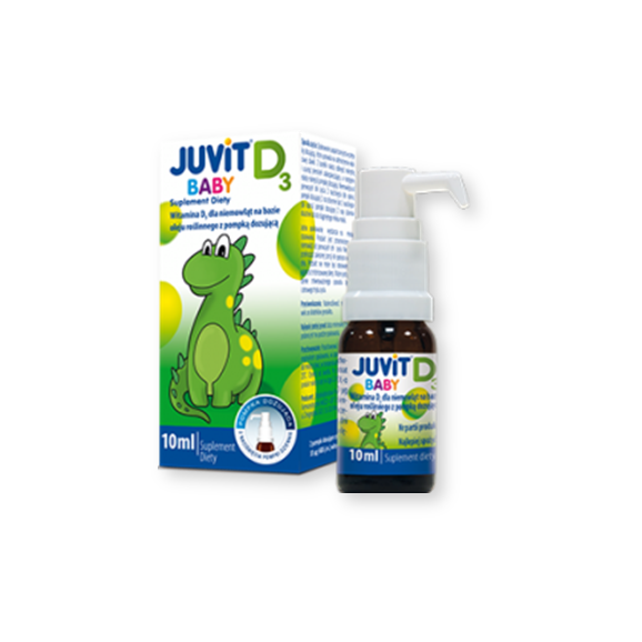 Juvit Baby D3, płyn (krople), 10 ml Juvit Baby D3, płyn (krople), 10 ml - zdjęcie produktu