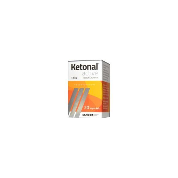 Ketonal Active, 50 mg, kapsułki twarde, 20 szt. Ketonal Active, 50 mg, kapsułki twarde, 20 szt. - zdjęcie produktu