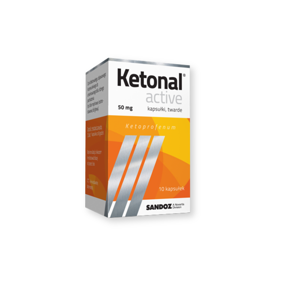 Ketonal Active, 50 mg, kapsułki twarde, 10 szt. Ketonal Active, 50 mg, kapsułki twarde, 10 szt. - zdjęcie produktu