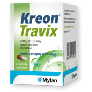 Kreon Travix, 10 000, kapsułki dojelitowe, 50 szt. (butelka) - zdjęcie produktu