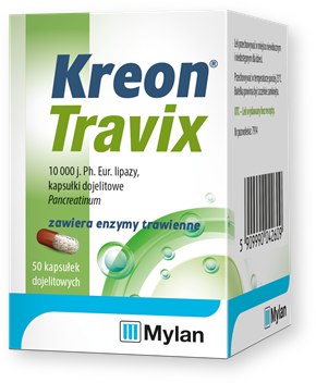 Kreon Travix, 10 000, kapsułki dojelitowe, 50 szt. (butelka)