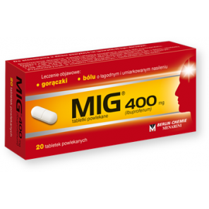 MIG, 400 mg, tabletki powlekane, 20 szt. - zdjęcie produktu