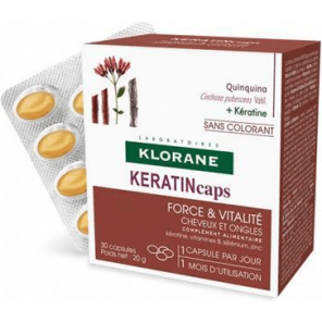 Klorane, Keratin Caps, kapsułki, 30 sztuk. - zdjęcie produktu
