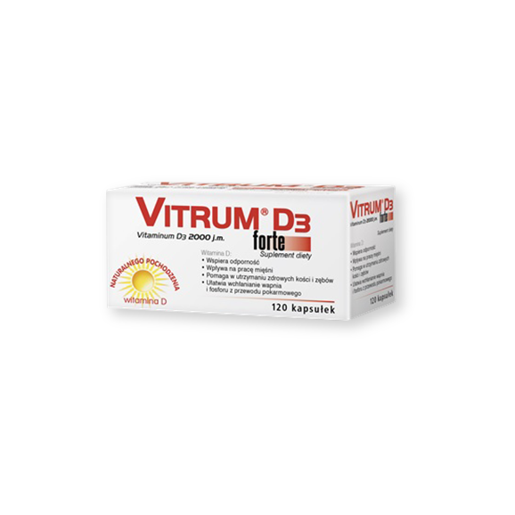 Vitrum D3 Forte, kapsułki, 120 szt. (Takeda) Vitrum D3 Forte, kapsułki, 120 szt. (Takeda) - zdjęcie produktu