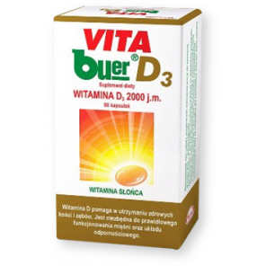 VITA buer D3, 2000 j.m., kapsułki, 120 szt. - zdjęcie produktu
