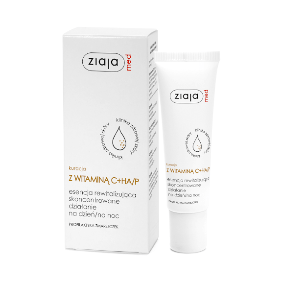 Ziaja Med Kuracja Dermatologiczna z witaminą C, esencja rewitalizująca na dzień i na noc, 30 ml Ziaja Med Kuracja Dermatologiczna z witaminą C, esencja rewitalizująca na dzień i na noc, 30 ml - zdjęcie produktu
