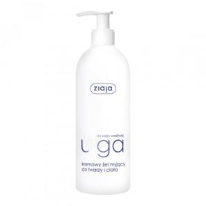 Ziaja Ulga dla skóry wrażliwej, kremowy żel myjący do twarzy i ciała, 400 ml - zdjęcie produktu
