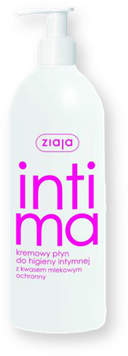 Ziaja Intima, kremowy płyn do higieny intymnej z kwasem mlekowym, 500 ml