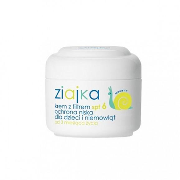 Ziajka, krem z filtrem dla dzieci i niemowląt od 3 miesiąca, SPF6, 50 ml Ziajka, krem z filtrem dla dzieci i niemowląt od 3 miesiąca, SPF6, 50 ml - zdjęcie produktu