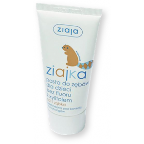 Ziajka, pasta do zębów dla dzieci bez fluoru z xylitolem, tuba, 50 ml - zdjęcie produktu