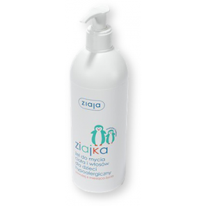 Ziajka, żel do ciała i włosów dla dzieci, butelka z dozownikiem, 400 ml - zdjęcie produktu