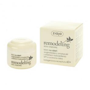 Ziaja Remodeling 60+, krem na dzień wygładzający zmarszczki z efektem rozświetlenia, SPF 6, 50 ml - zdjęcie produktu