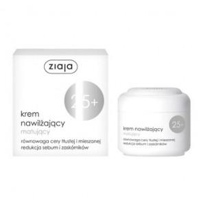 Ziaja 25+, krem nawilżający, matujący, 50 ml - zdjęcie produktu