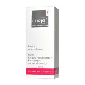 Ziaja Med Naczynkowa, krem kojąco-rozjaśniający, korygujący zaczerwienienia, SPF 20, 50 ml - zdjęcie produktu
