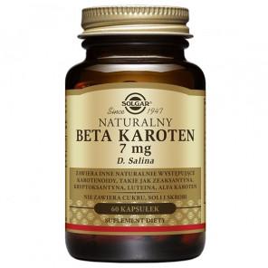 Solgar BETA KAROTEN NATURALNY 7 mg, kapsułki, 60 szt. - zdjęcie produktu