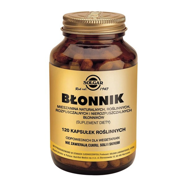 Solgar Błonnik, kapsułki, 120 szt.