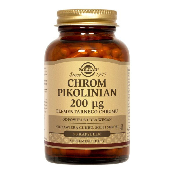 Solgar Chrom Pikolinian 200 µg, kapsułki, 90 szt.