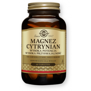 Solgar Magnez Cytrynian, tabletki, 60 szt. - zdjęcie produktu