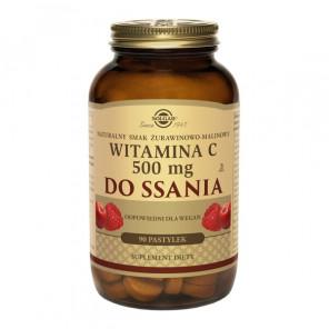 Solgar Witamina C, pastylki do ssania, smak żurawinowo-malinowy, 90 szt. - zdjęcie produktu