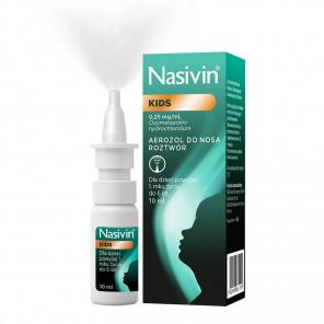 Nasivin Kids 0,025%, aerozol do nosa, 10 ml - zdjęcie produktu