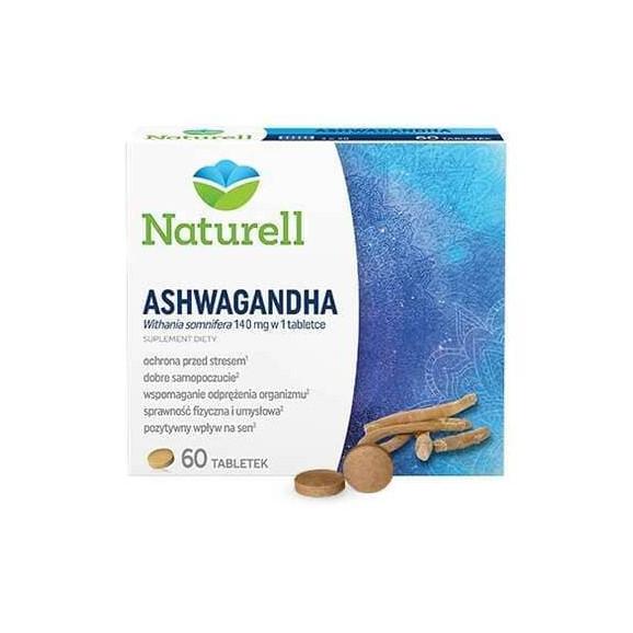 Naturell Ashwagandha, tabletki, 60 szt. Naturell Ashwagandha, tabletki, 60 szt. - zdjęcie produktu