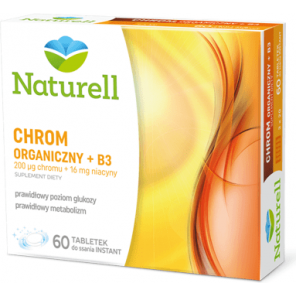 Naturell Chrom Organiczny + B3, tabletki do ssania, 60 szt. - zdjęcie produktu