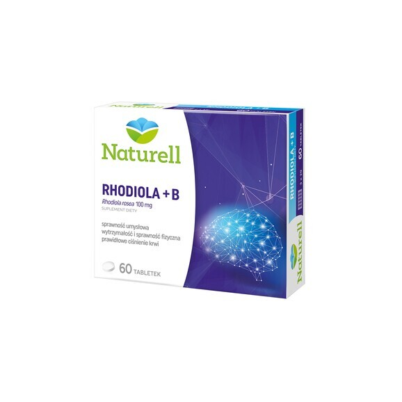 Naturell Rhodiola + B, tabletki, 60 szt. Naturell Rhodiola + B, tabletki, 60 szt. - zdjęcie produktu