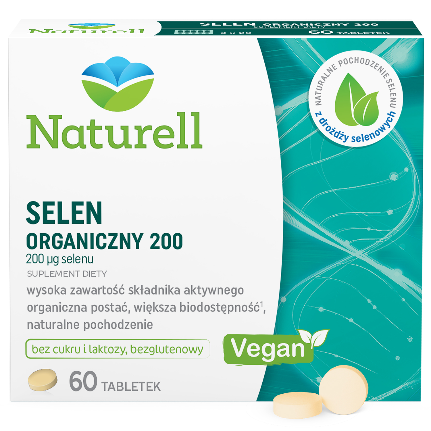 Naturell Selen Organiczny 200, tabletki, 60 szt.