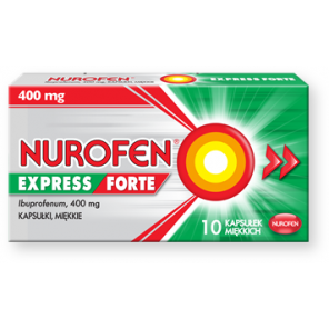 Nurofen Express Forte, 400 mg, kapsułki miękkie, 10 szt. - zdjęcie produktu