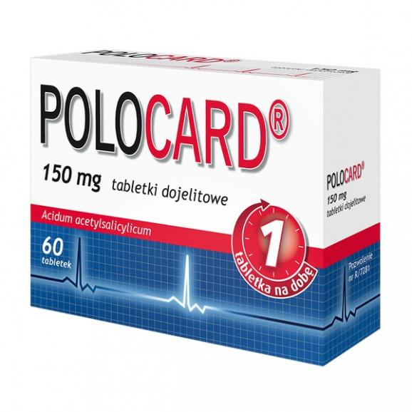 Polocard, 150 mg, tabletki dojelitowe, 60 szt. Polocard, 150 mg, tabletki dojelitowe, 60 szt. - zdjęcie produktu