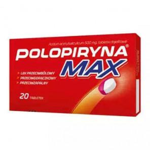 Polopiryna Max, 500 mg, tabletki dojelitowe, 20 szt. - zdjęcie produktu
