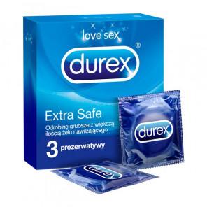 Durex, Extra Safe, prezerwatywy powlekane środkiem nawilżającym, 3 szt - zdjęcie produktu