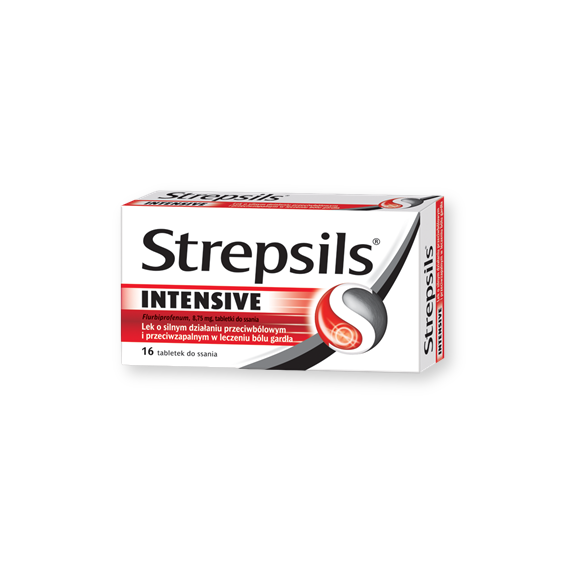 Strepsils Intensive, tabletki do ssania, 16 szt. Strepsils Intensive, tabletki do ssania, 16 szt. - zdjęcie produktu
