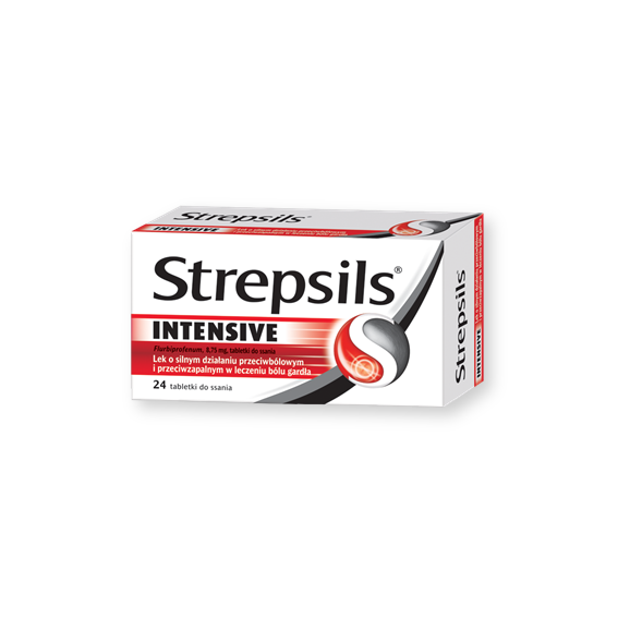 Strepsils Intensive, tabletki do ssania, 24 szt. Strepsils Intensive, tabletki do ssania, 24 szt. - zdjęcie produktu