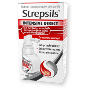 Strepsils Intensive Direct, aerozol do stosowania w jamie ustnej, 15 ml - zdjęcie produktu