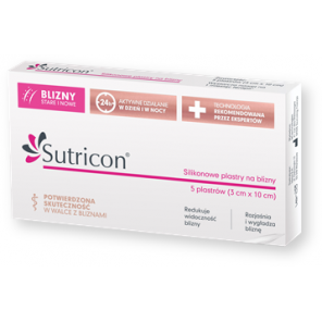 Sutricon, plastry, 3 cm x 10 cm, 5 szt. - zdjęcie produktu