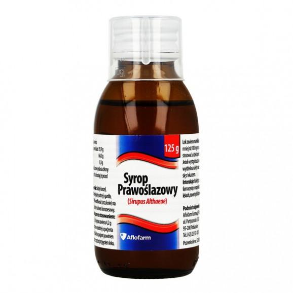 Sirupus Althaeae, syrop prawoślazowy, 125 g (Aflofarm) Sirupus Althaeae, syrop prawoślazowy, 125 g (Aflofarm) - zdjęcie produktu