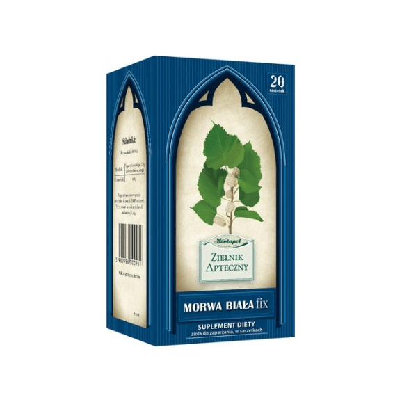 Zielnik Apteczny, morwa biała fix, saszetki, 20 szt. (Herbapol Lublin) Zielnik Apteczny, morwa biała fix, saszetki, 20 szt. (Herbapol Lublin) - zdjęcie produktu