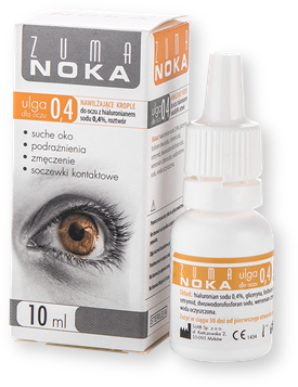 Zuma Noka 0.4 ulga dla oczu, krople do oczu z hialuronianem 0,4%, 10 ml