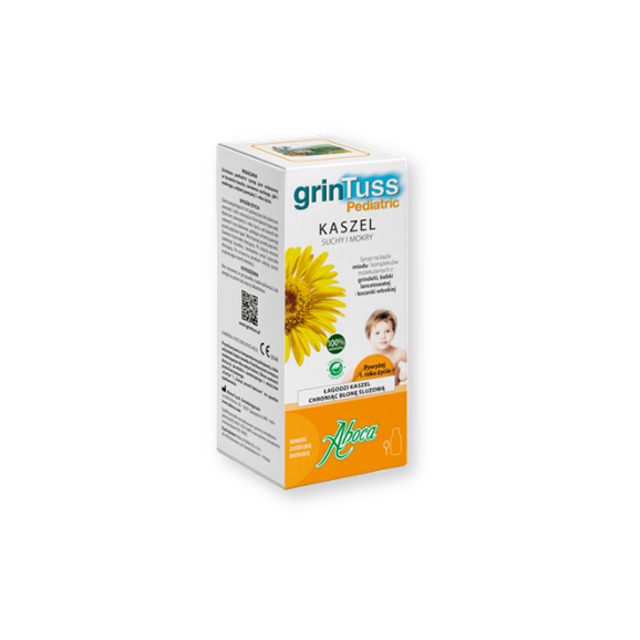 GrinTuss Pediatric, syrop na kaszel suchy i mokry, 128 g GrinTuss Pediatric, syrop na kaszel suchy i mokry, 128 g - zdjęcie produktu