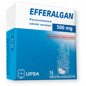 Efferalgan, 500 mg, tabletki musujące, 16 szt. - zdjęcie produktu