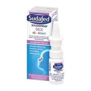 Sudafed Xylospray DEX dla dzieci, 0,5mg+50mg/ml, aerozol do nosa,10 ml - zdjęcie produktu