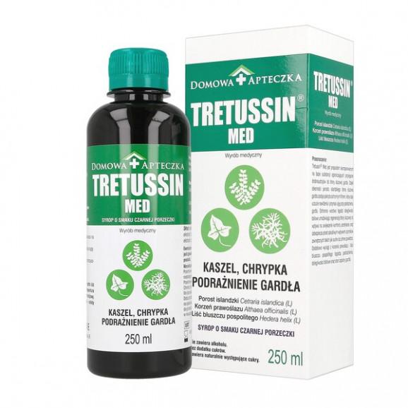 Tretussin Med, syrop o smaku czarnej porzeczki, 250 ml Tretussin Med, syrop o smaku czarnej porzeczki, 250 ml - zdjęcie produktu