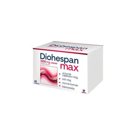 Diohespan max, 1000 mg, tabletki, 60 szt. Diohespan max, 1000 mg, tabletki, 60 szt. - zdjęcie produktu